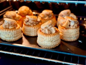 cuisson des bouchées à la reine au four