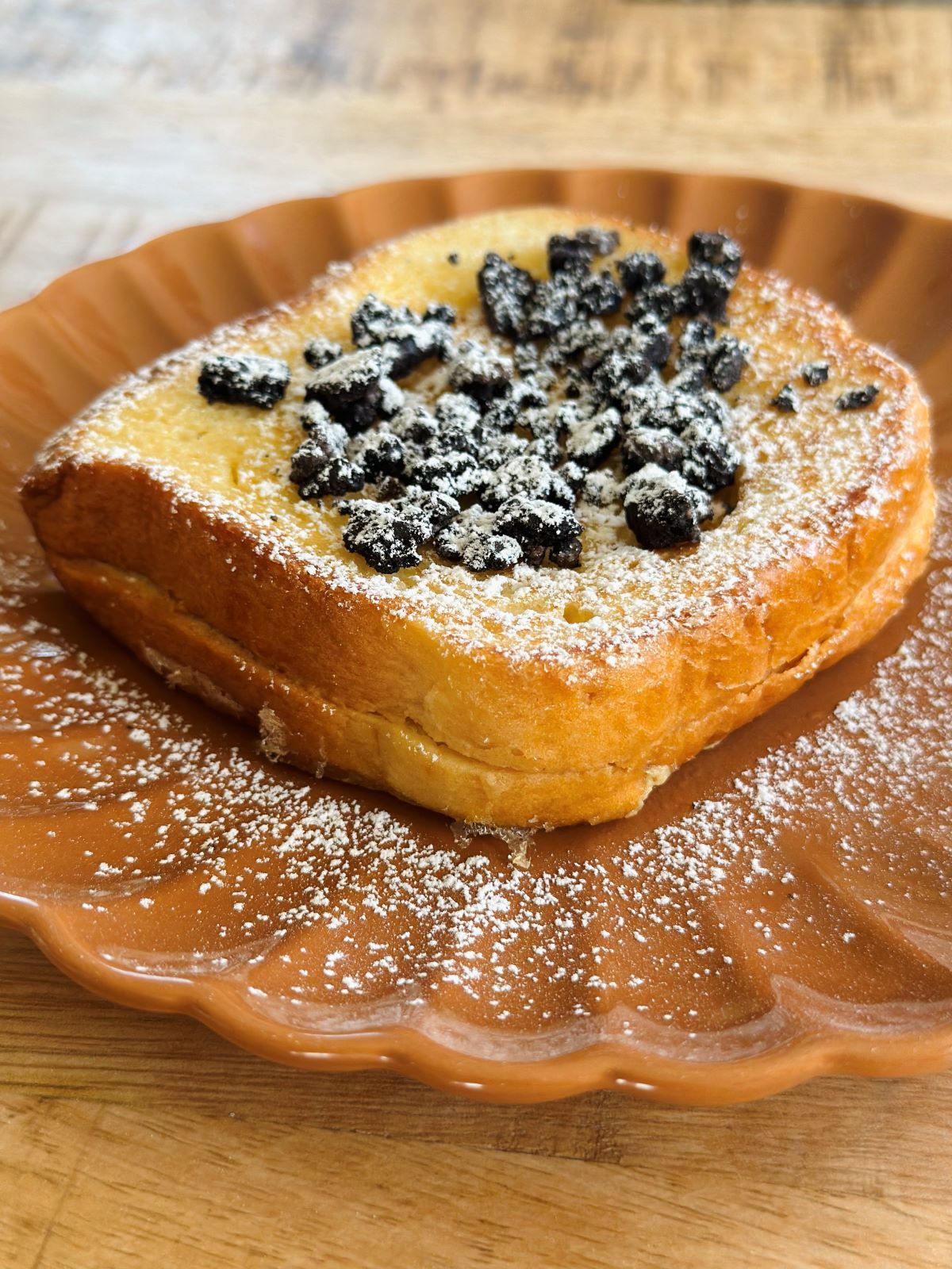 Brioche façon pain perdu, à la bière, fourrée au nutella