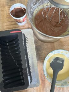 Cake marbré chocolat noisette