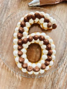 Ganaches montées sur number cake
