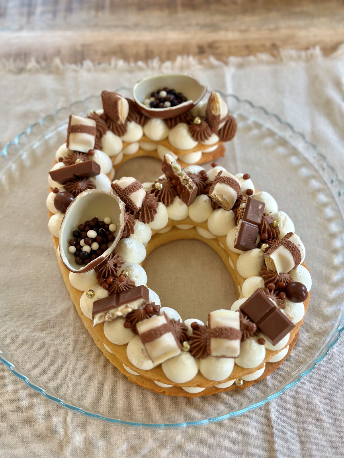 Number Cake avec ganaches montées