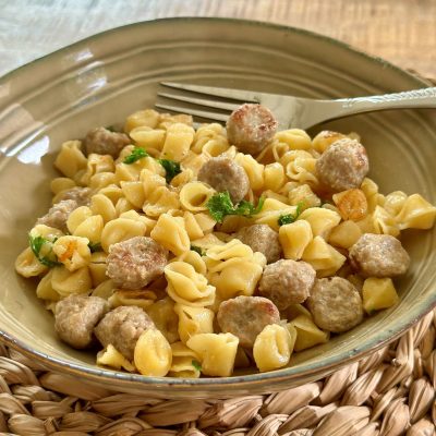 Pâtes boulettes à la crème