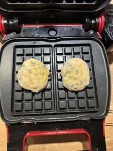Cuisson au gaufrier des gaufres cookies