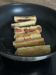 Cuisson des roulés au nutella