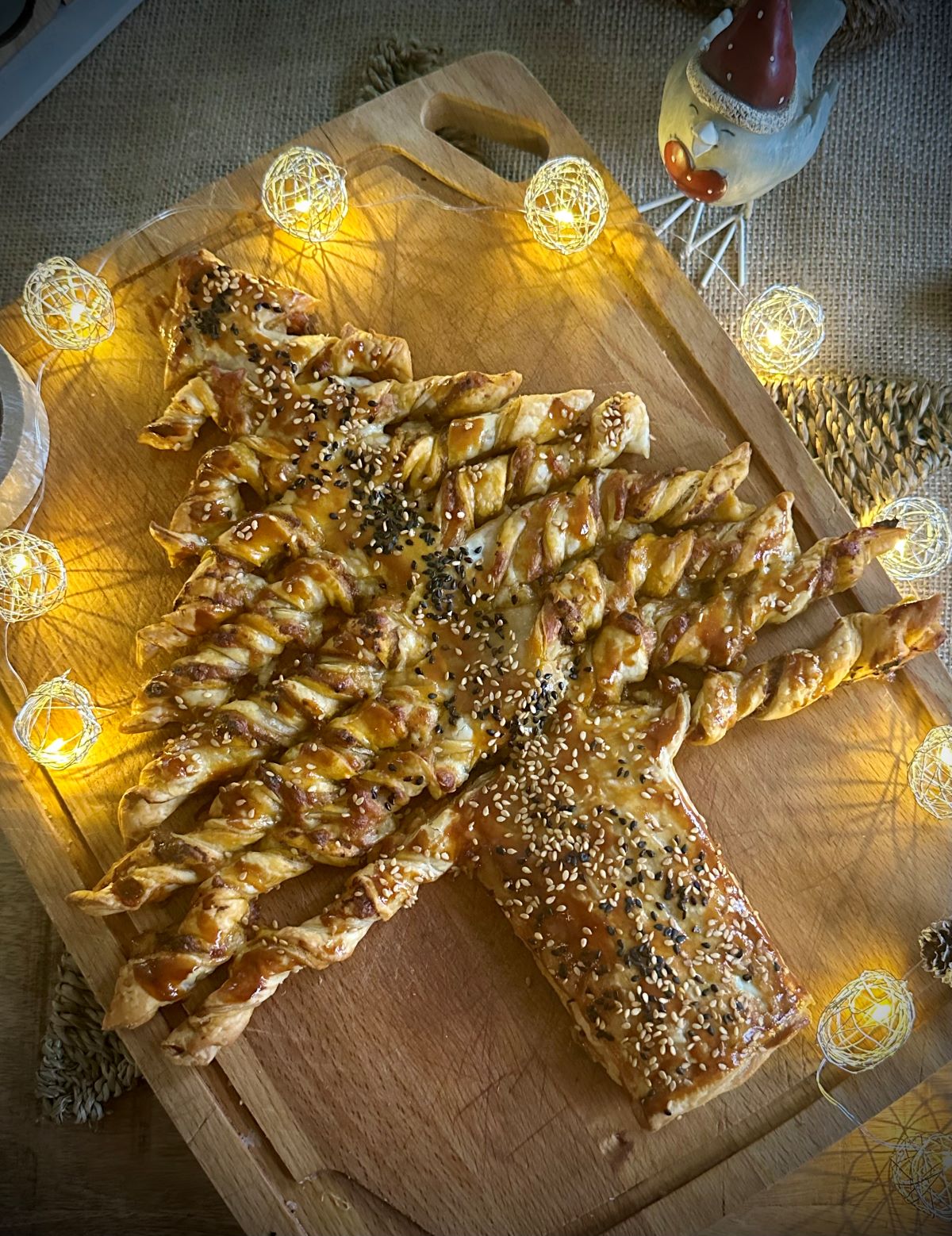 Sapin feuilleté à partager pour l'apéritif
