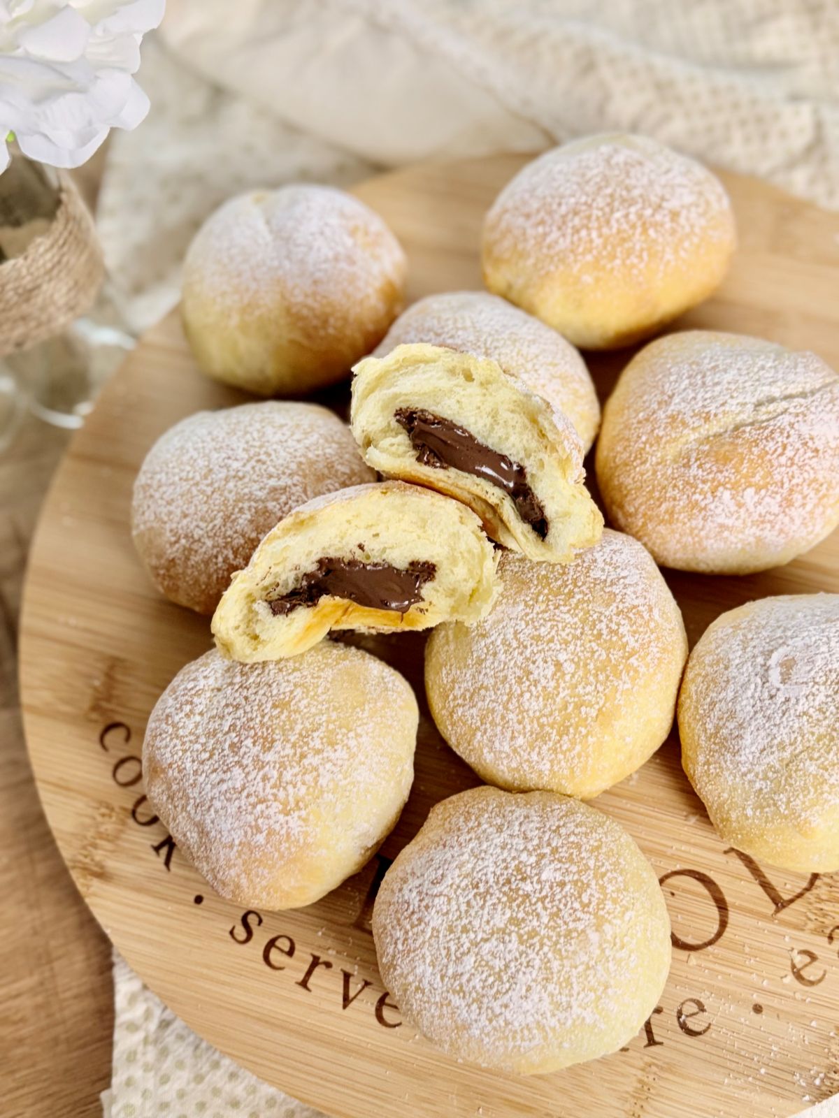 Beignets fourrés au Nutella cuits au four