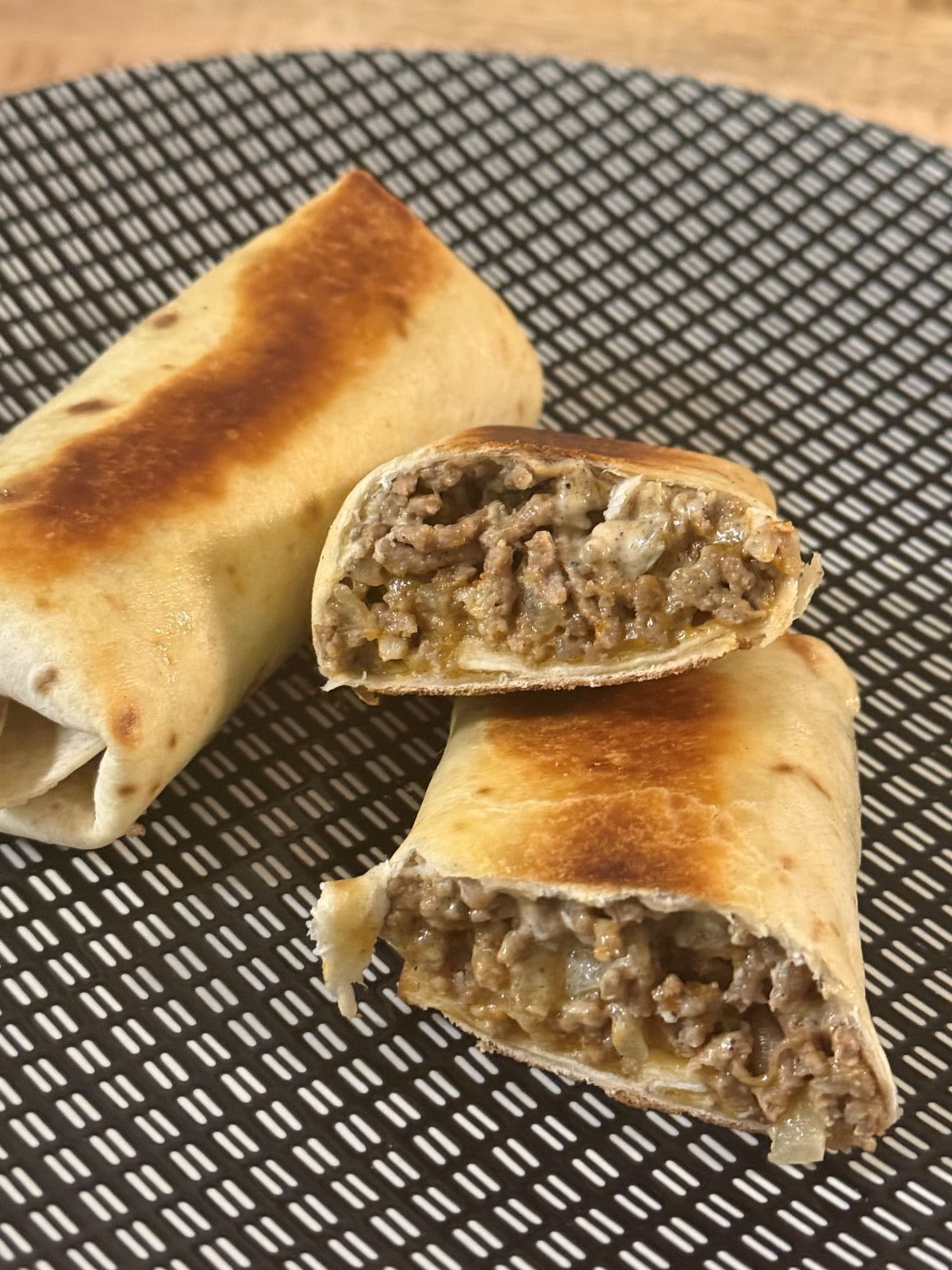 Burrito boeuf cheddar poêlé