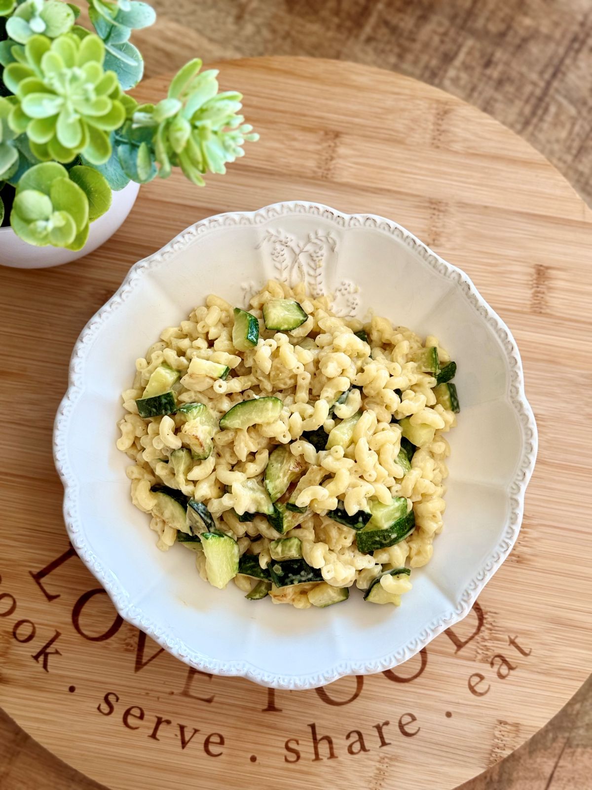 Coquillettes aux courgettes façon carbonara