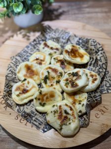 Mini cheese naan express à la Vache qui rit pour l'apéritif
