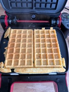 Cuisson des gaufres salées