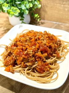 Spaghetti bolognaise à la dinde
