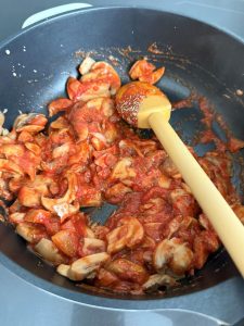 sauce tomate aux champignons