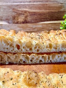 Focaccia inratable longue fermentation
