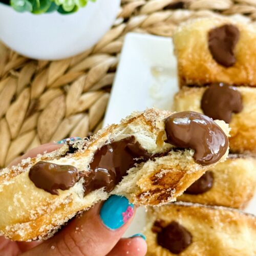 Beignets avec briochettes et fourrés au nutella