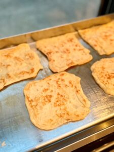 Cuisson msemen sur plancha