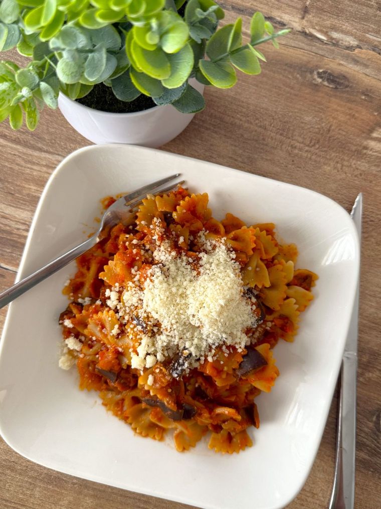 Pâtes à l'aubergine avec thermomix