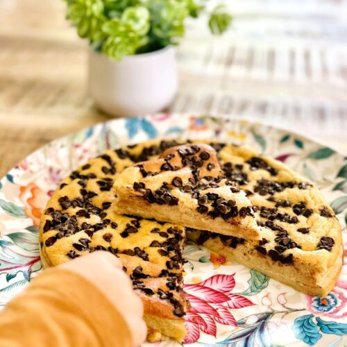 Pudding au pain avec pépites de chocolat et au rhum