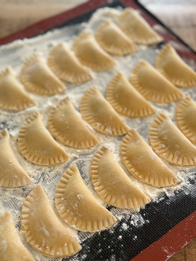 Ravioli frais maison au jambon
