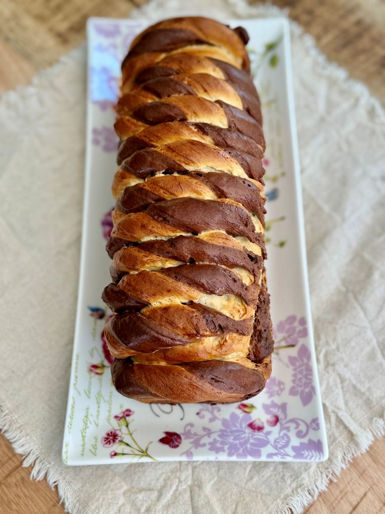 Brioche moelleuse marbrée au cacao