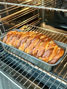 cuire la brioche marbrée au four