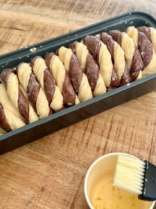 dorer la brioche marbrée