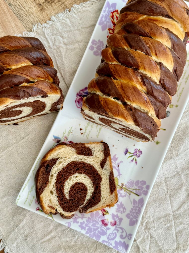 Brioche cacao marbrée avec thermomix