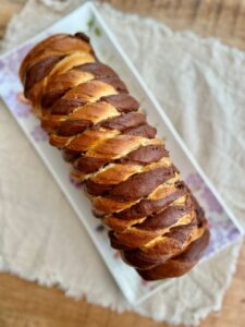 Brioche au cacao marbrée