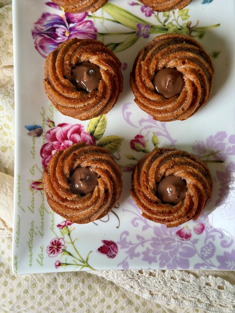 gâteau nutella avec un coeur nutella