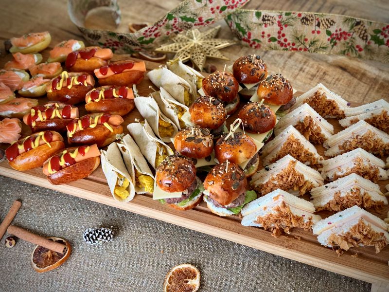 Bouchées apéritives maison pour les fêtes : burgers, hot dogs, fajitas, sandwichs, pommes de terre