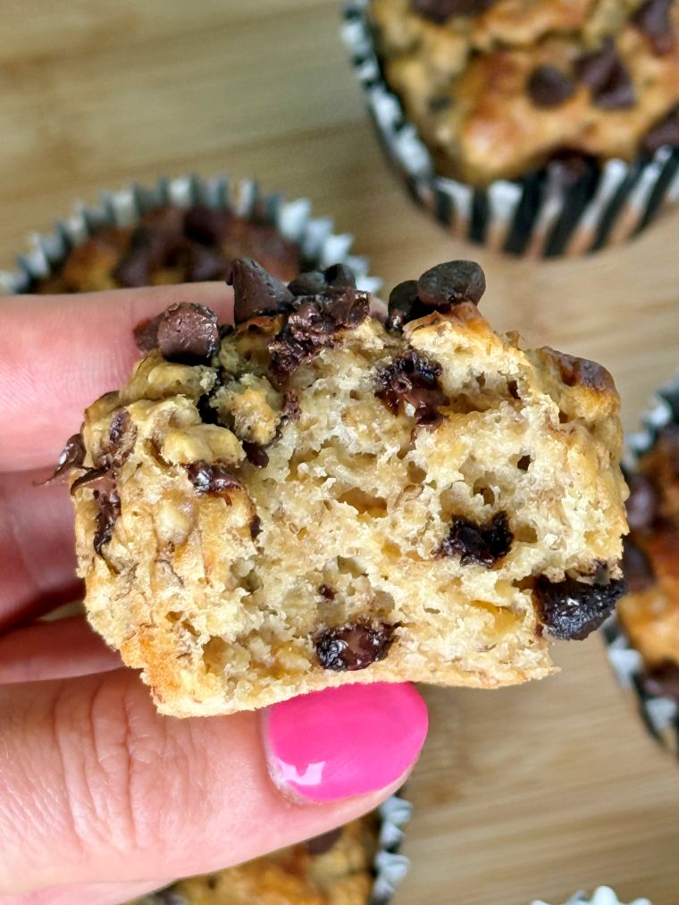 Muffins moelleux aux flons d'avoine et pépites de chocolat