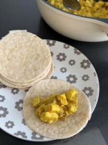 mini fajitas au poulet curry