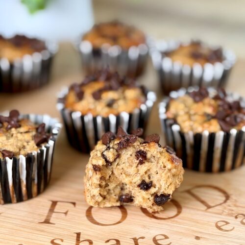 Muffins moelleux aux pépites de chocolat sains et légers