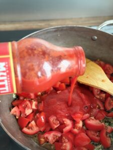 sauce tomates fraîches et couilis