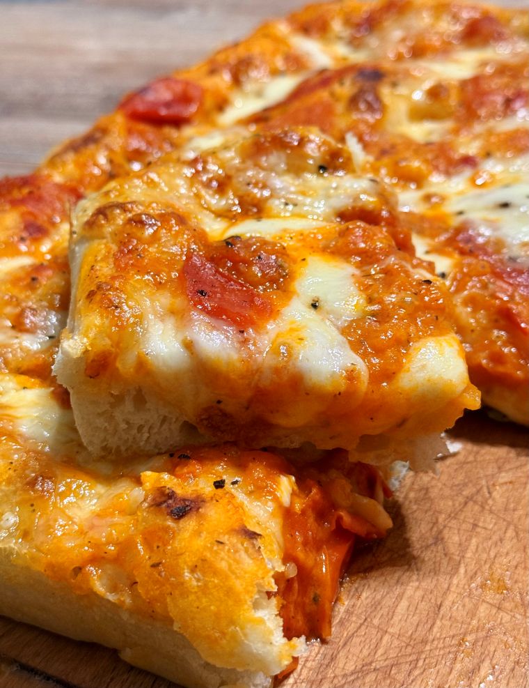 Part de pizza in telgia margherita