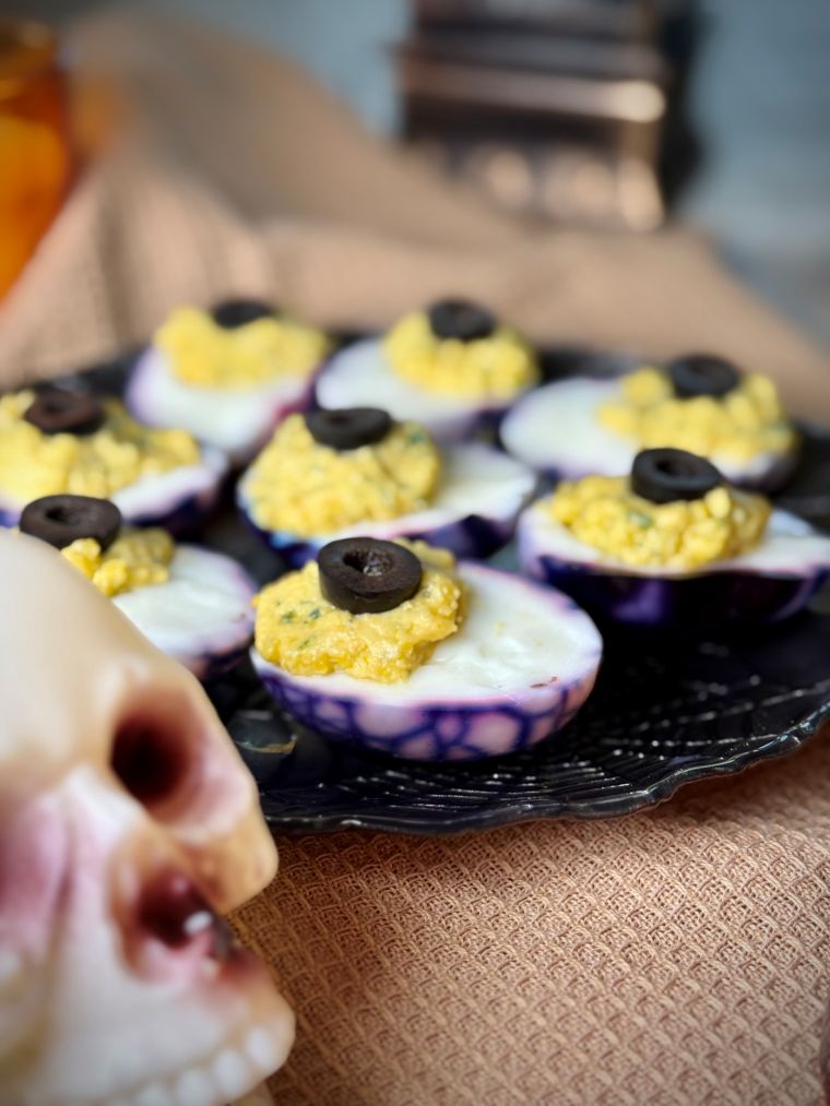 Oeufs mimosa pour Halloween