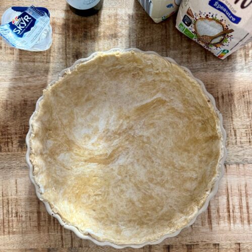 Pâte brisée avec 3 ingrédients, express