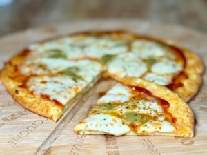 pizza margarita au cottage cheese