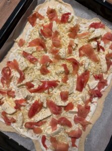 tarte flambée au jambon