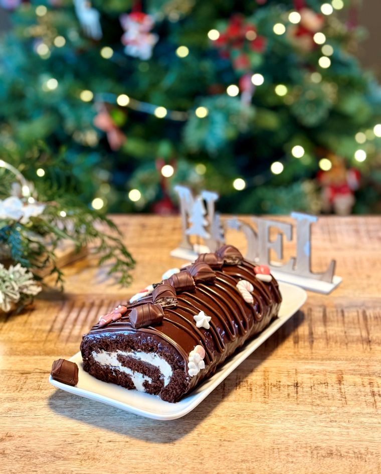 buche-bueno Bûche de Noël maison au kinder bhueno