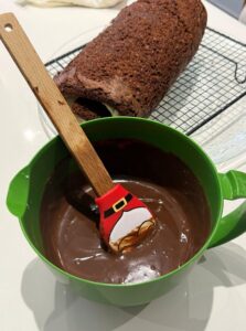 nappage chocolat au lait pour bûche de noël