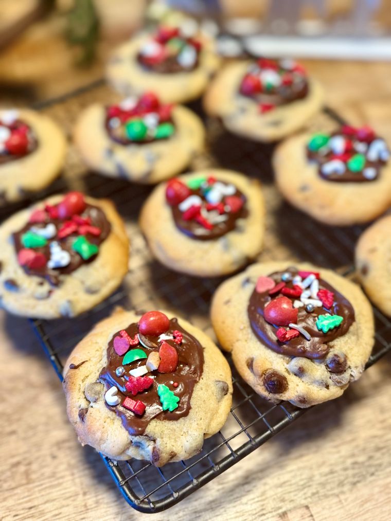 cookies aux pépites de chocolat à offrir à Noël
