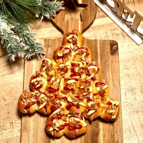 Hot dogs en forme de sapin pour l'apéritif de Noël