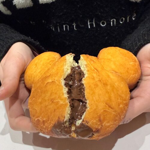 Beignet tête de Mickey fourré nutella