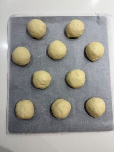 boules de pâte à pogaça