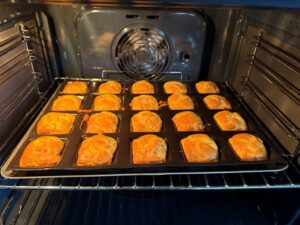 cuisson des mini cakes salés sans gluten
