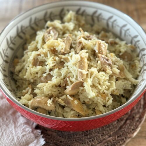 riz crémeux au cookeo avec reste de poulet rôti et champignons