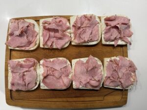 disposer la chiffonade de jambon