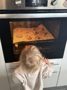 cuisson des cookies avoine banane chocolat