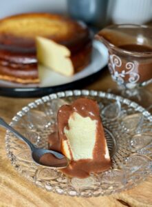 cheesecake san sebastian sauce chocolat