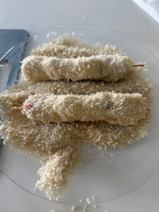 corn dog à la chapelure panko
